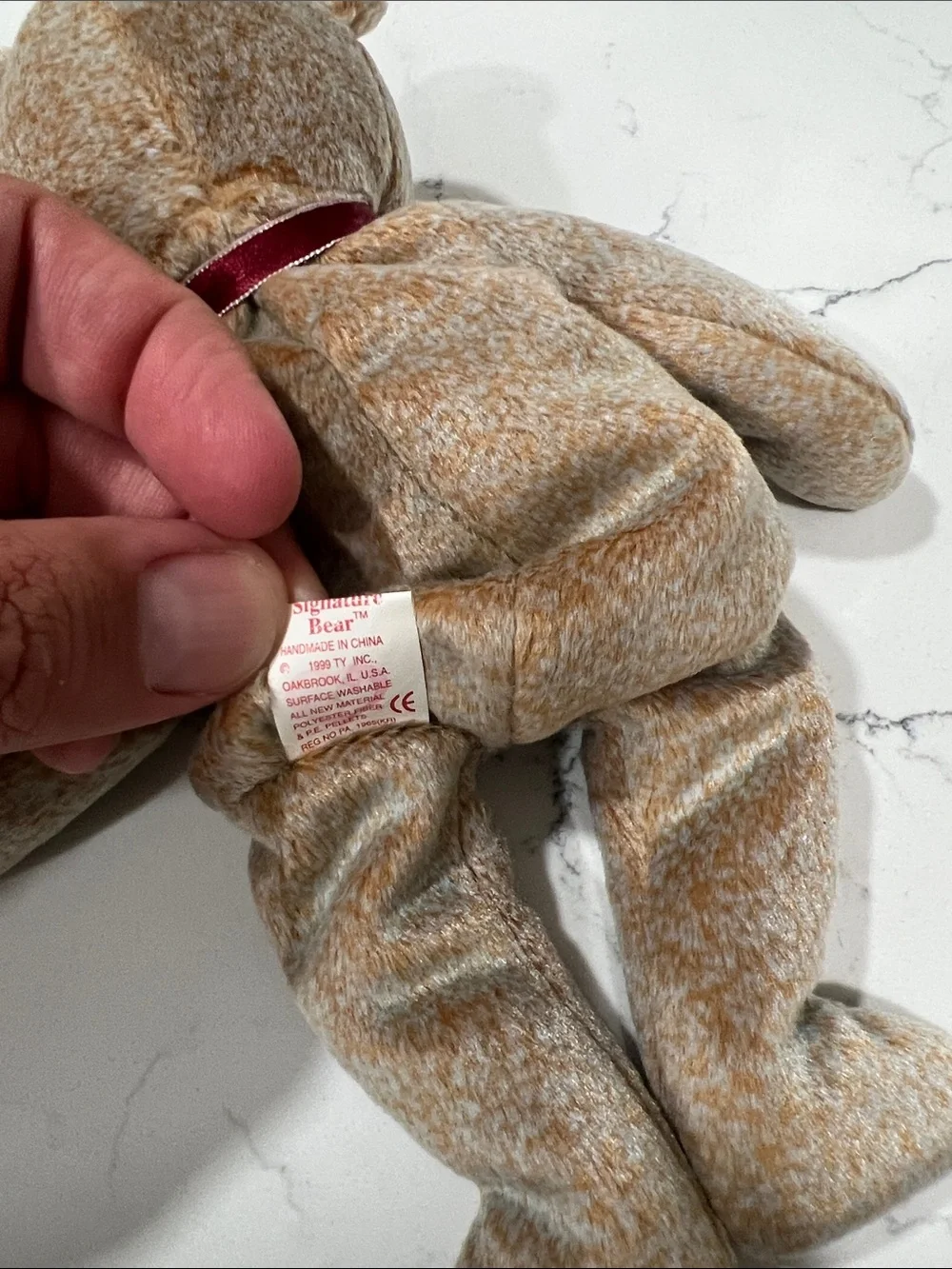 Ty 1999 Mint condition Beanie Babies 'Jazzy' Brown Plush Bear - Brown